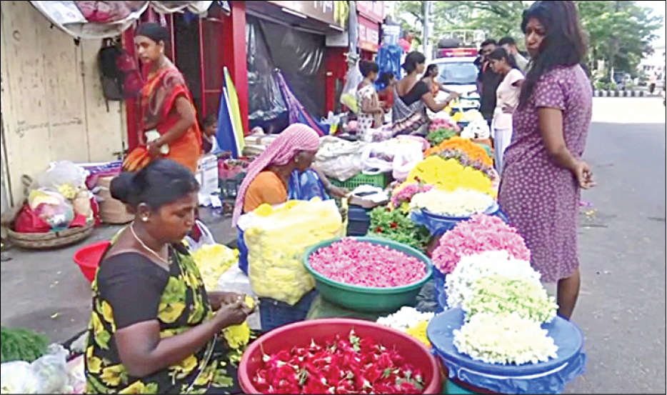 The flower markets in Kochi are seeing a huge demand for floral carpets that are used in offices, schools, colleges, companies and households