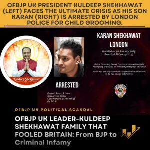 OFBJP Leader Kuldeep Shekhawat's Son Arrested in London for Child Grooming: Scandal Rocks UK Indian Diaspora